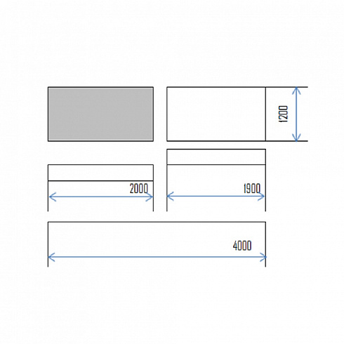 Рельсовая система с передвижными досками PolyGlide Doors 1.1 1200 (2-х досочная)